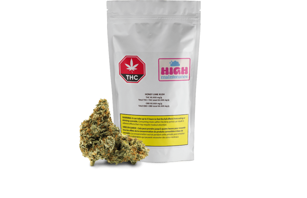 HONEY LIME KUSH – HIGH MAINTENANCE – 3.5G – Sunrise Cannabis