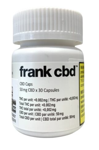 CBD CAPS 50 – FRANK – (30PK) – Sunrise Cannabis