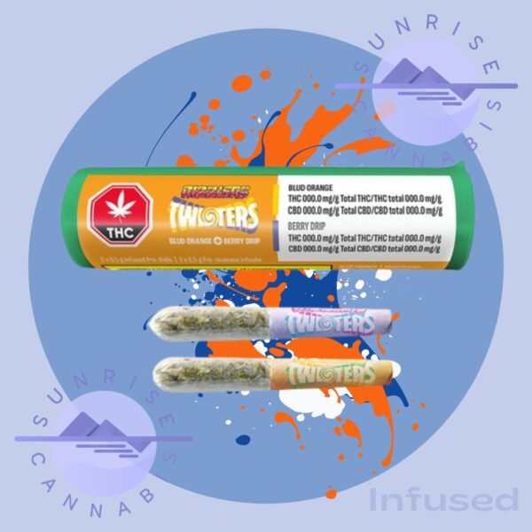 BLUD ORANGE + BERRY DRIP TWISTERS - RIZZLERS - 2X0.5G