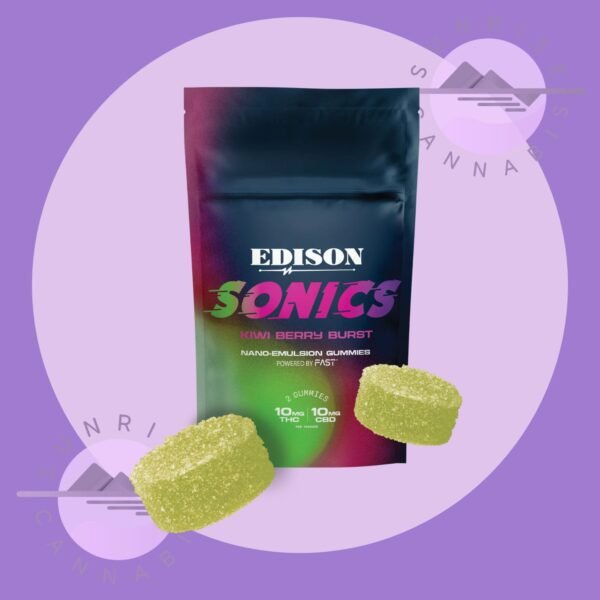 SONICS KIWI BERRY BURST 1:1  NANO CHEWS - EDISON - 2X5MG