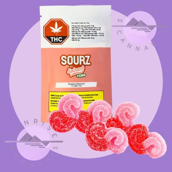 STRAWBERRY WATERMELON SOURZ 4:1 CBG:THC - SPINACH