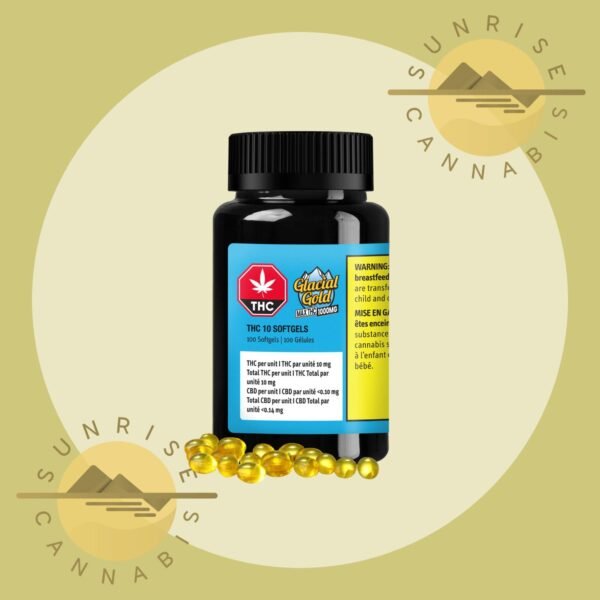 THC 10 SOFTGELS - GLACIAL GOLD - 100X10MG